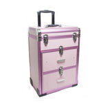 Imagen de Maletin Rosa c/ Ruedas Doble Gaveta