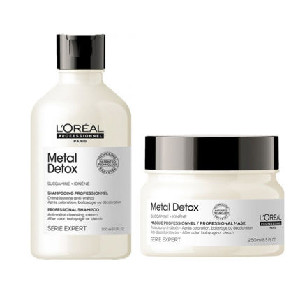 Imagen de Pack Loreal Pro Metal Detox Shampoo + Mascara