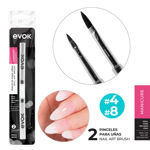 Imagen de Pinceles para Uñas Nail Art Evok N°4 y 8
