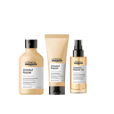 Imagen de Pack Loreal Pro Absolut Repair Shampoo + Aco + Serum