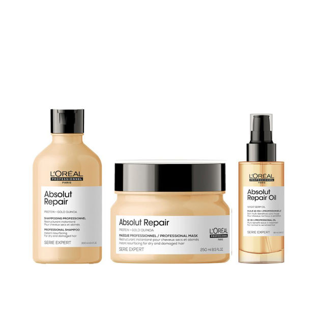 Imagen de Pack Loreal Pro Absolut Repair Shampoo + Serum + Mascara