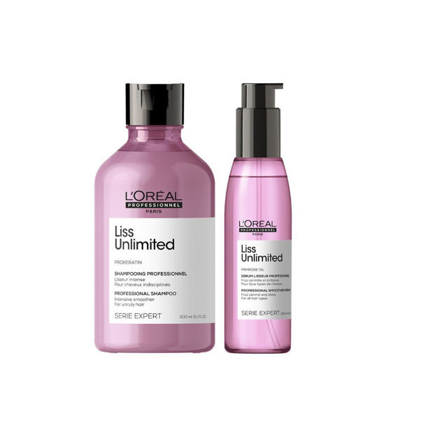 Imagen de Pack Loreal Pro Liss Unlimited Shampoo + Serum