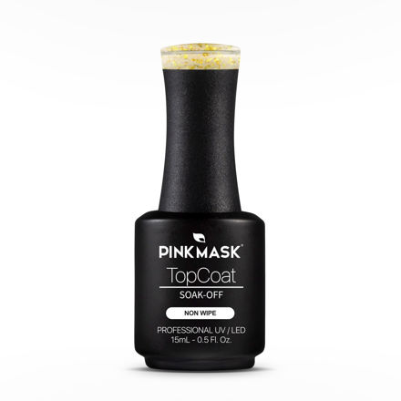 Imagen de Top Coat Gold Diamond Pink Mask Gel Color N°2