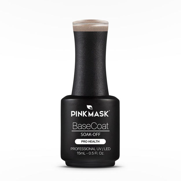 Imagen de Rubber Base Coat Pink Mask Sparkly Sand