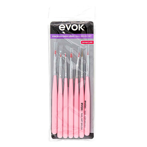 Imagen de Set Pinceles para Uñas x7 Evok 588