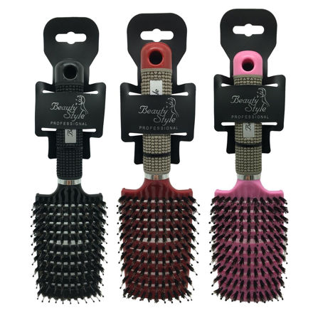 Imagen de Cepillo Curvo de Cerdas Naturales Beauty Style