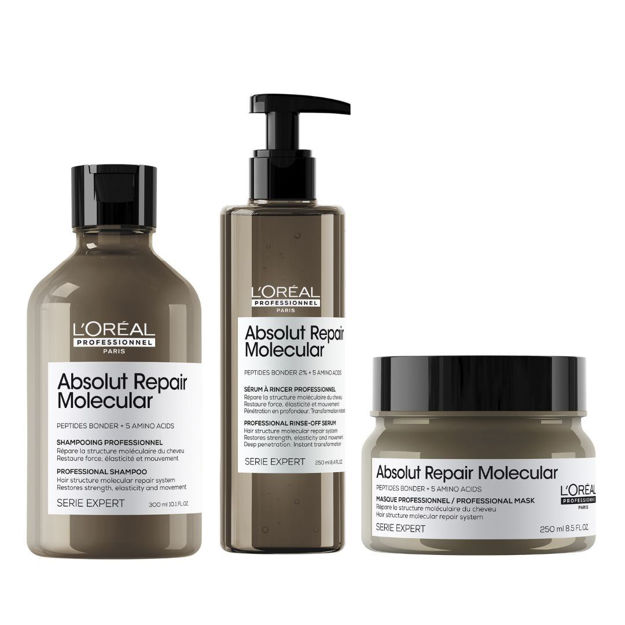 Imagen de Pack Loreal Pro Molecular Shampoo + Serum + Mascara