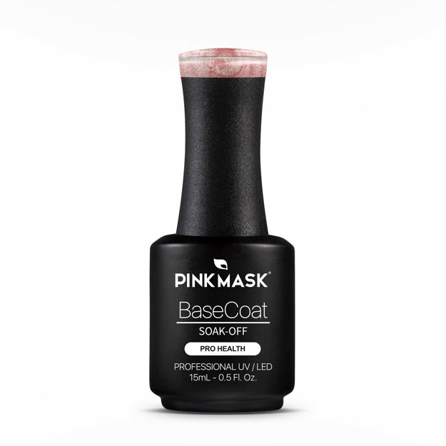 Imagen de Rubber Base Coat Pink Mask Sparkly Charm