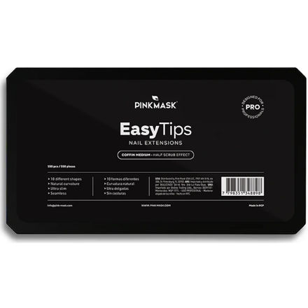 Imagen de Tips de Gel Pink Mask Easy Tips Coffin Medium